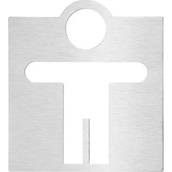 WC štětka Sapho WC páni označení 120x120mm, broušený nerez XP041