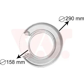 Brzdový kotouč Ochranný plech proti rozstřikování, brzdový kotouč VAN WEZEL 3765373