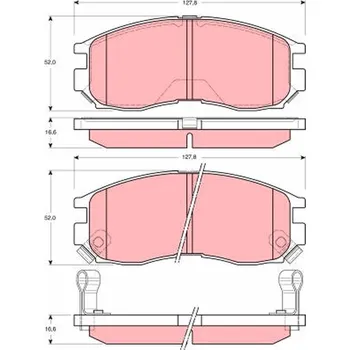 Brzdová destička Sada brzdových destiček, kotoučová brzda TRW GDB3133