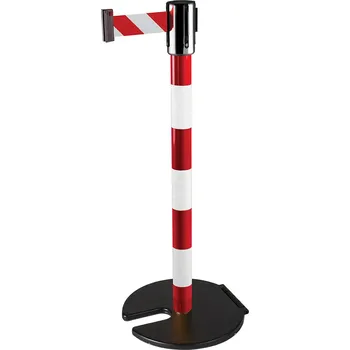 Plotový sloupek Zahrazovací sloupek stohovatelný 4,5 m, bílá / červená, PROFI