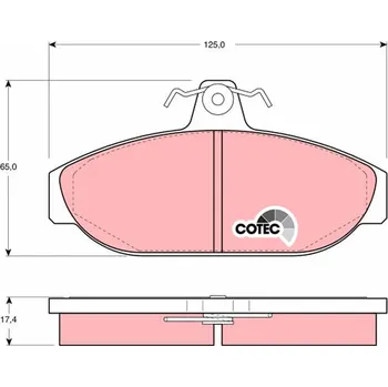 Brzdová destička Sada brzdových destiček, kotoučová brzda TRW GDB482