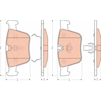Brzdová destička Sada brzdových destiček, kotoučová brzda TRW GDB1675