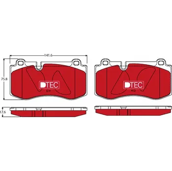 Brzdová destička Sada brzdových destiček, kotoučová brzda TRW GDB1733DTE