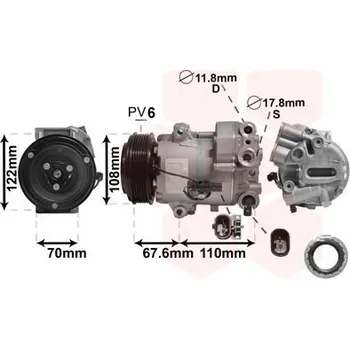 Kompresor klimatizace Kompresor, klimatizace VAN WEZEL 3700K605