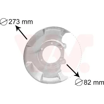 Brzdový kotouč Ochranný plech proti rozstřikování, brzdový kotouč VAN WEZEL 5810371