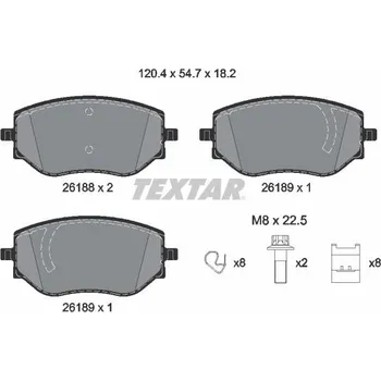 Brzdová destička Sada brzdových destiček, kotoučová brzda TEXTAR 2618801