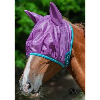 Koňská maska proti hmyzu Maska Bucas -FREEDOM- - Fialová - XL/x-full