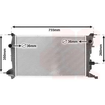 Chladič motoru Chladič, chlazení motoru VAN WEZEL 43002410