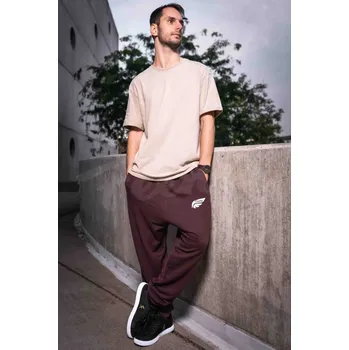 Feeney hnědé tepláky Wide L Hnědá