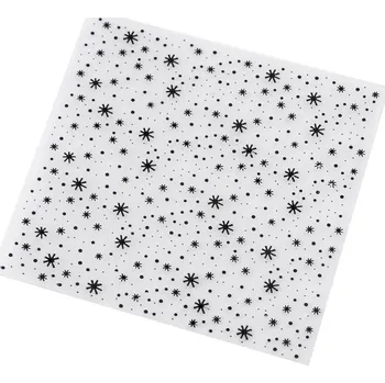 Texturovací šablona na polymerovou hmotu, barva 2 transparent hvězdy