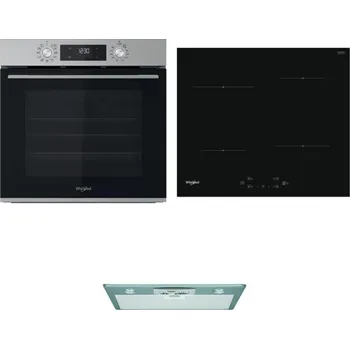 Set domácích spotřebičů WHIRLPOOL OMK58CU1SX + WHIRLPOOL WS Q2760 BF + WHIRLPOOL AKR 650/1 IX