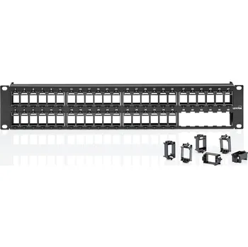Patch panel 49455-48B Patch panel pro 48 UTP modulů Leviton AtlasX1 a eXtreme, 2RU