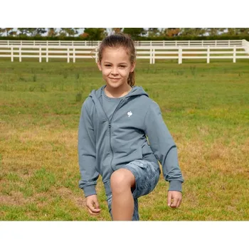 Pánská mikina Mikina na propínání s kapucí e.s.motion ten,dětské velikost 98/104 kouřově modrá vintage Strauss