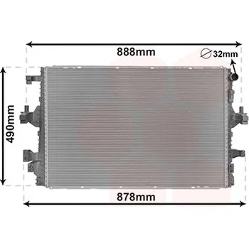 Chladič motoru Chladič, chlazení motoru VAN WEZEL 58012716