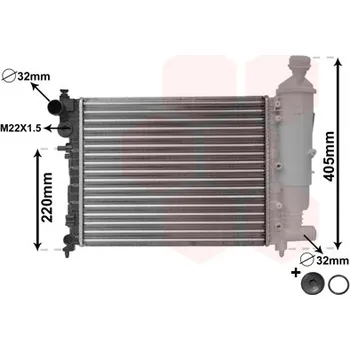 Chladič motoru Chladič, chlazení motoru VAN WEZEL 09002115