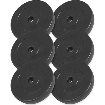 Gorilla Sports Sada plastových kotoučů 30 kg, 6 x 5 kg