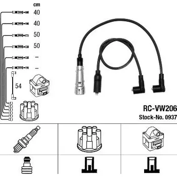 Zapalovací kabel Sada kabelů pro zapalování NGK 0937