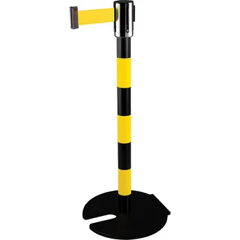 Plotový sloupek Zahrazovací sloupek stohovatelný 4,5 m, žlutá / černá – žlutá, PROFI