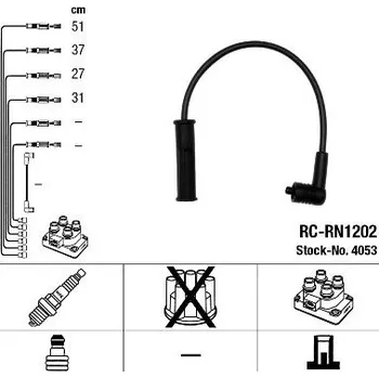 Zapalovací kabel Sada kabelů pro zapalování NGK 4053