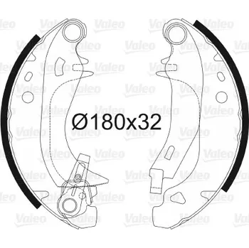 Brzdová čelist Sada brzdových čelistí VALEO 562453
