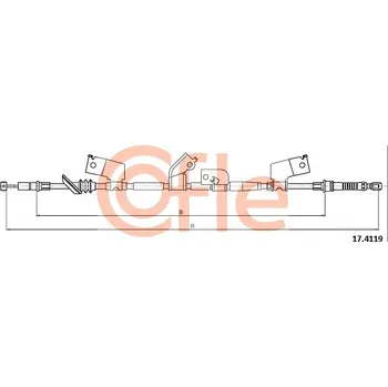 Brzdový systém Tažné lanko, parkovací brzda COFLE 17.4119
