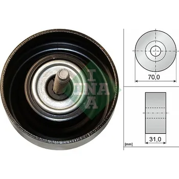 Vratná/vodicí kladka, klínový žebrový řemen INA 532 0614 10