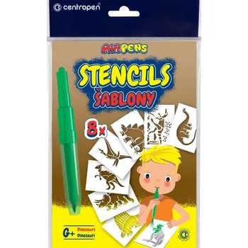 Šablona, k foukacím fixům, Centropen, sada G, dinosauři