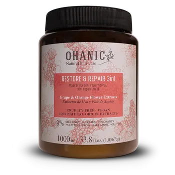 Vlasová regenerace Ohanic Restore & Repair Mask 3in1 1000ml - Obnovující a regenerační maska na vlasy