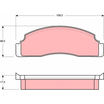 Brzdová destička Sada brzdových destiček, kotoučová brzda TRW GDB624