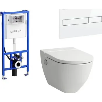 Klozet Laufen Cleanet Navia Set Bidetovací WC, tlačítko bílé a modul