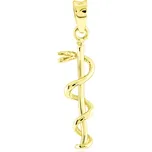 GEMMAX Original – garance kvality Zlatý přívěsek Aeskulapova hůl - lékařský znak – žluté zlato 585/1000 GUPYN-10741 – v dárkovém balení s Certifikátem ryzosti