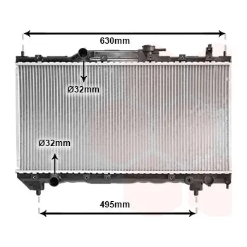 Chladič motoru Chladič, chlazení motoru VAN WEZEL 53002237