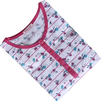 Dámské noční prádlo C-Lemon Dámské pyžamo krátké s 3/4 nohavicemi - Markéta Barva: Růžová, Velikost: 3XL