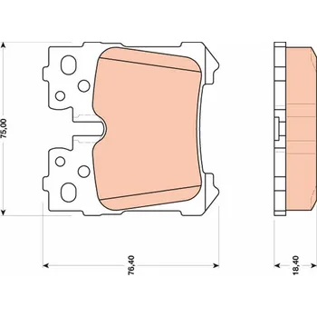 Brzdová destička Sada brzdových destiček, kotoučová brzda TRW GDB3475