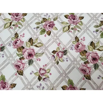 BYTEMA Dekorační látka HRADNÍ RŮŽE MŘÍŽKA šíře 138 cm