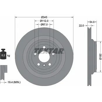 Brzdový kotouč Brzdový kotouč TEXTAR 92284003
