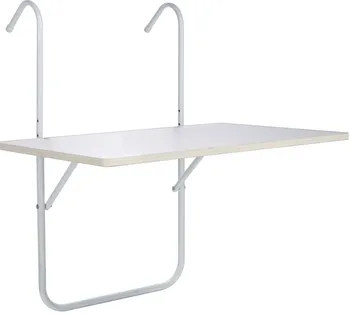 Zahradní stůl Balkonový stolek závěsný skládací 60 x 40 x 1,2 cm bílý