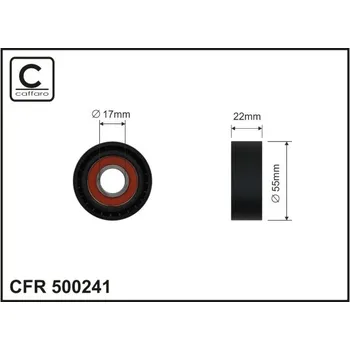 Napínací kladka, žebrovaný klínový řemen Caffaro 500241