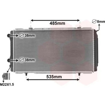 Chladič motoru Chladič, chlazení motoru VAN WEZEL 40002146