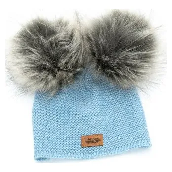Kojenecká čepice Dětská jarní čepice Lattante Alpaka, světle modrá Velikost: S