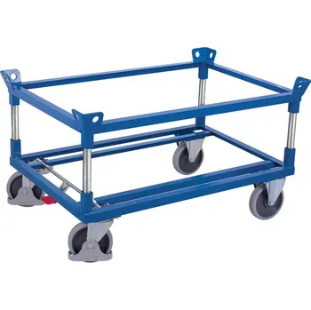 Plošinový vozík Podvozek pod nádoby a palety VARIOfit, 1210 x 810 mm, výška 650 mm, nosnost 500 kg