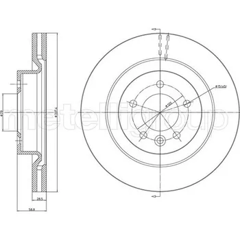 Brzdový kotouč Brzdový kotouč METELLI 23-1218C