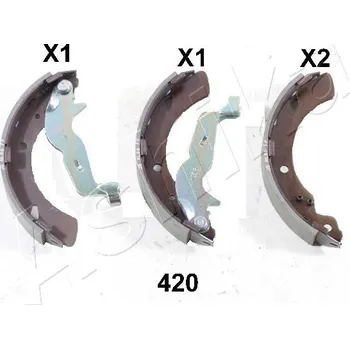 Brzdová čelist Sada brzdových čelistí ASHIKA GROUP 55-04-420