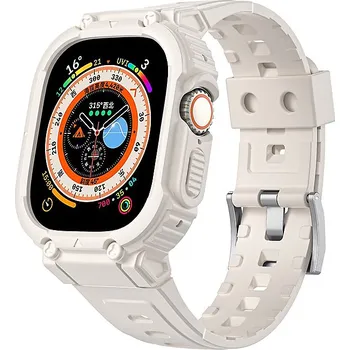 Řemínek na hodinky Kryt / pouzdro pro Apple Watch Ultra / Ultra 2 49mm - celotělové + řemínek - odolný - béžový