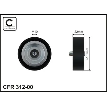 Auto-moto Vratná/vodicí kladka, klínový žebrový řemen Caffaro 312-00