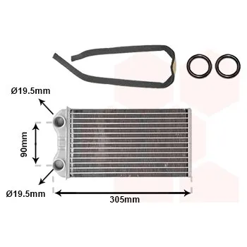 Auto-moto Výměník tepla, vnitřní vytápění VAN WEZEL 43006439