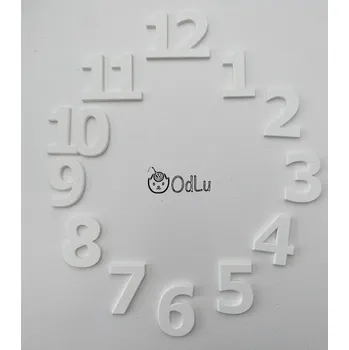 Hodinové arabské číslice 2cm bílé (2cm)