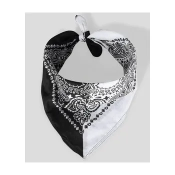 Šátek Šátek s paisley vzorem černo-bílý
