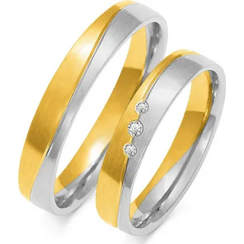 Prsten SOFIA zlatý pánský snubní prsten ZSA-217MYG+WG