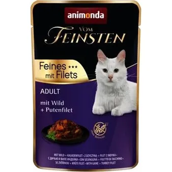 Krmivo pro kočku Animonda Vom Feinsten Adult FEINES m.Fillets - zvěřina + krůtí filet, kapsička pro kočky 85 g